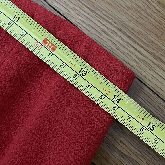 ESCADA Skirt Suit Set Size 36 Red Ruffle 100% Wool Career Business Designer - Picture 16 of 16